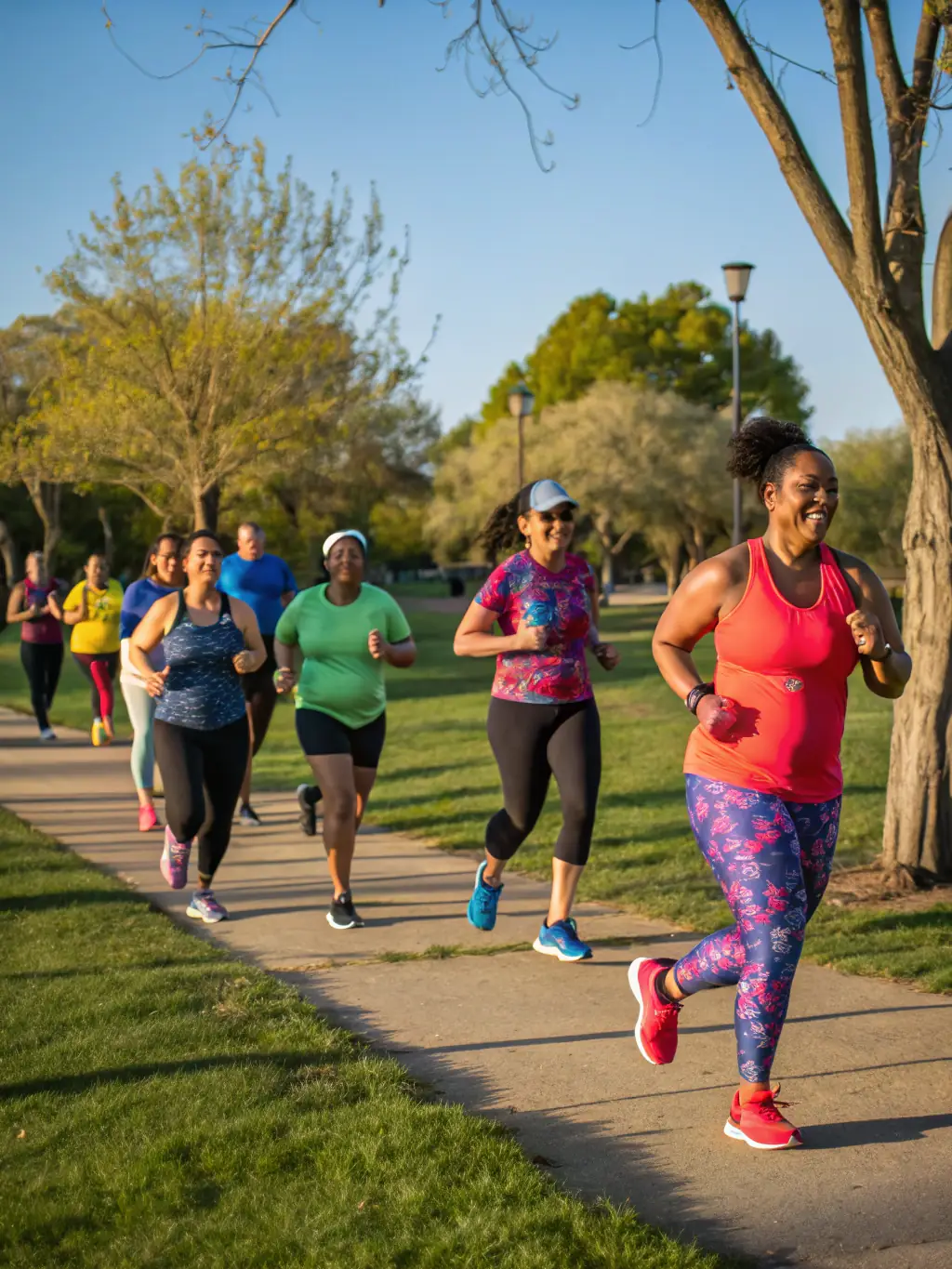 A photograph capturing a diverse group of people participating in a community sports day organized by AOE, showcasing teamwork and active engagement.